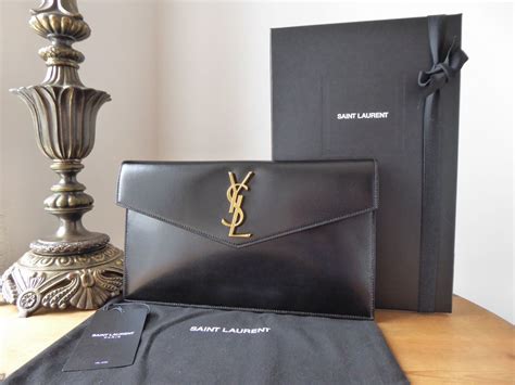 ysl uptown calfskin leather envelope clutch|UPTOWN pouch in grain de poudre leather .